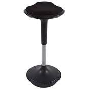 Tabouret réglable design ergonomique 'Svarst' pivotant noir pied central et système de balancement