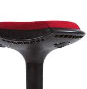 Tabouret réglable design ergonomique 'Svarst' pivotant rouge pied central et système de balancement