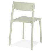 Chaise intérieur / extérieur empilable 'COCKTAIL' avec assise et pieds en résine vert pastel
