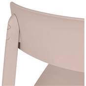 Chaise design intérieur / extérieur moderne 'COCKTAIL' avec assise et pieds en résine beige
