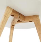 Tables basses scandinaves gigognes rondes 'Mukavä' plateau en bois blanc 3 pieds en bois - Ø 50 cm