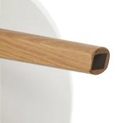 Table basse scandinave ronde 'Kölmy' plateau en bois blanc 3 pieds en bois - Ø 90 cm
