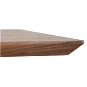 Table de salle à manger design 'Tepee Wood' plateau bois noyer pieds en métal noir - 200 x 100 cm