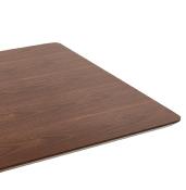 Table de salle à manger 'Tvillin Small' noyer pied central en acier brossé - 150 x 70 cm