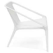 Fauteuil de jardin 'SUN' en résine blanche avec 4 pieds
