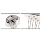 Suspension design 'Grelot' 7 abats-jour en métal blanc