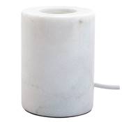 Lampe à poser design cylindrique 'CILINDRO' en marbre blanc