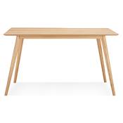 Table / bureau droit scandinave 'BOLNÄSS SMALL' plateau et 4 pieds en bois – 120 x 80 cm
