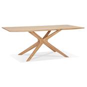 Table de salle à manger scandinave 'MASSIF' plateau et pieds bois massif - 195 x 95 cm