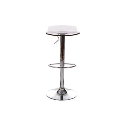 Tabouret de bar réglable design 'Aero' pivotant en plexiglass gris foncé pied central en métal chromé