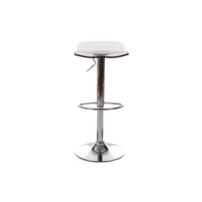 Tabouret de bar réglable design 'Aero' pivotant en plexiglass fumé pied central en métal chromé