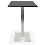 Table de bar Mange-debout 'Tvillin BAR' bois blanc double pied central métal brossé - 160 x 80 cm