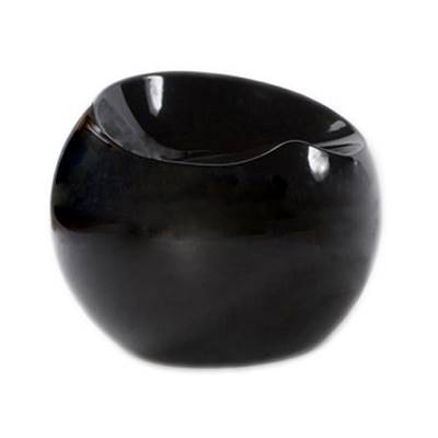 Tabouret bas design 'Ball Chair' noir