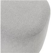 Banquette design de style moderne 'STICKY' en tissu gris clair avec pieds noir - 120 x 40 cm