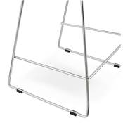 Tabouret de snack mi-hauteur empilable 'Skrift Mini' blanc pieds en métal chromé et dossier bas