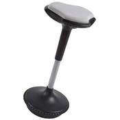 Tabouret réglable design ergonomique 'Svarst' pivotant gris pied central et système de balancement