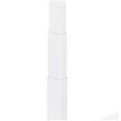Bureau design assis-debout électrique 'SEMPLICE' en noyer pieds en métal blanc - 160 x 80 cm