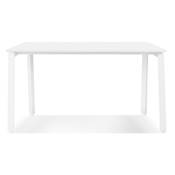Bureau de direction design 'INCONTRO MINI' plateau blanc en bois pieds en métal blanc - 160 x 80 cm