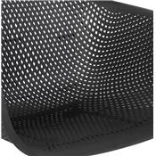 Chaise intérieur/extérieur design à accoudoirs 'RAIN' noire perforée avec 4 pieds en métal noir
