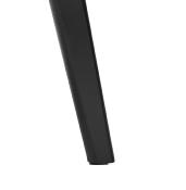 Tables basses gigognes ovales scandinave 'HYGGE' plateau en bois noir avec 3 pieds en bois noir - 100 x 50 cm