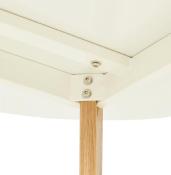 Table / table de réunion scandinave ronde 'Solnä' plateau bois blanc 4 pieds bois – Ø 120 cm