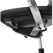 Fauteuil de bureau design à roulettes dossier haut 'BIG MASTER' noir avec pieds en alluminium