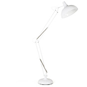 Lampadaire design 'Architecte' en métal blanc