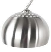 Lampadaire design 'Arc XXL' abat-jour et structure en acier brossé socle en marbre