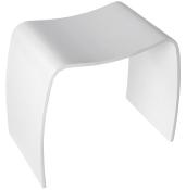 Tabouret bas design empilable 'Mooble' en bois blanc