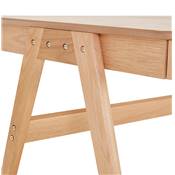 Petit bureau droit / table de travail design 'CHILD' en bois naturel - 120 x 70 cm