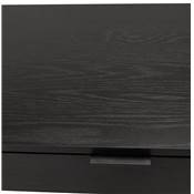Petit bureau droit / table travail design 2 tiroirs 'BAMBIN' bois et pieds métal noir - 120 x 60 cm