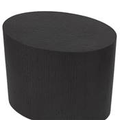 Set de 2 Tables d'appoint guéridons design ovales 'DUO' en bois noir