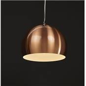 Suspension design ronde 'ARC' en métal cuivré sur l'extérieur et métal blanc a l'intérieur