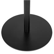 Table d'appoint guéridon design 'MORK' marbre noir nervuré blanc pied central métal noir - Ø 45 cm