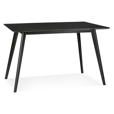 Table / bureau droit scandinave 'BOLNÄSS SMALL' plateau et 4 pieds bois noir – 120 x 80 cm