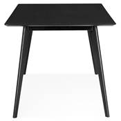 Table / bureau droit scandinave 'BOLNÄSS SMALL' plateau et 4 pieds bois noir – 120 x 80 cm