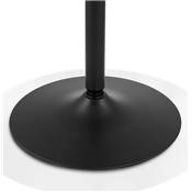 Table de bar haute design ronde 'CONTY' en bois noir avec pied central en métal noir – Ø 60 cm