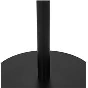 Table bar Mange-debout design 'RULLA' en pierre effet marbre noir pied central métal noir - Ø 60 cm