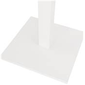 Petite table industriel intérieur / extérieur carrée 'BATTUTO' blanche pieds blanc – 68 x 68 cm