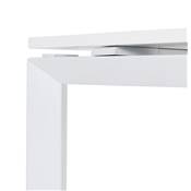 Table de réunion / bureau bench design 'MEET' blanc en bois pieds en métal blanc - 160 x 160 cm