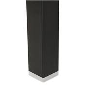 Table réunion / bureau bench design 'BIG AFER XL' noyer pieds métal noir et chromé - 160 x 160 cm
