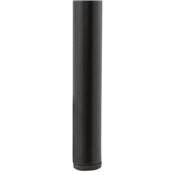 Tabouret de snack mi-hauteur boroque 'KESKI MINI' en velours gris 4 pieds en métal noir dossier haut