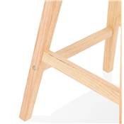 Tabouret de snack mi-hauteur scandinave 'CHAIRMAN MINI' microfibre grise 4 pieds bois dossier haut