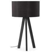 Lampe à poser scandinave trépied 'Stätiv Black Edition' abat-jour noir 3 pieds en métal noir