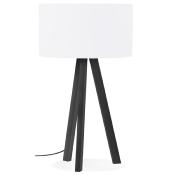 Lampe à poser scandinave trépied 'Stätiv Black Edition' abat-jour blanc 3 pieds en métal noir