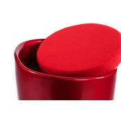 Tabouret bas avec espace de rangement 'Djembe' rouge