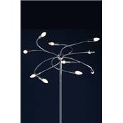 Lampadaire design 'Anémone' flexible branches articulées structure en métal chromé