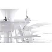 Suspension design 'Zena' en aluminium blanc réglable en hauteur