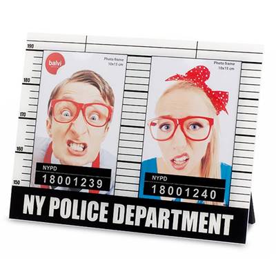 Cadre photo pour deux photos 10 x 15 cm 'New york police departement' - 25 x 19 cm