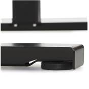 Bureau design assis-debout électrique 'SMALL TECH' noir en bois pieds en métal noir - 150 x 70 cm